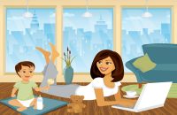 trabajar desde casa con ninos