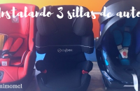 instalar 3 sillas de auto